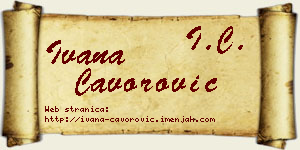 Ivana Čavorović vizit kartica